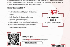 Depremden Etkilenen İşletmelere Hibe Desteği 