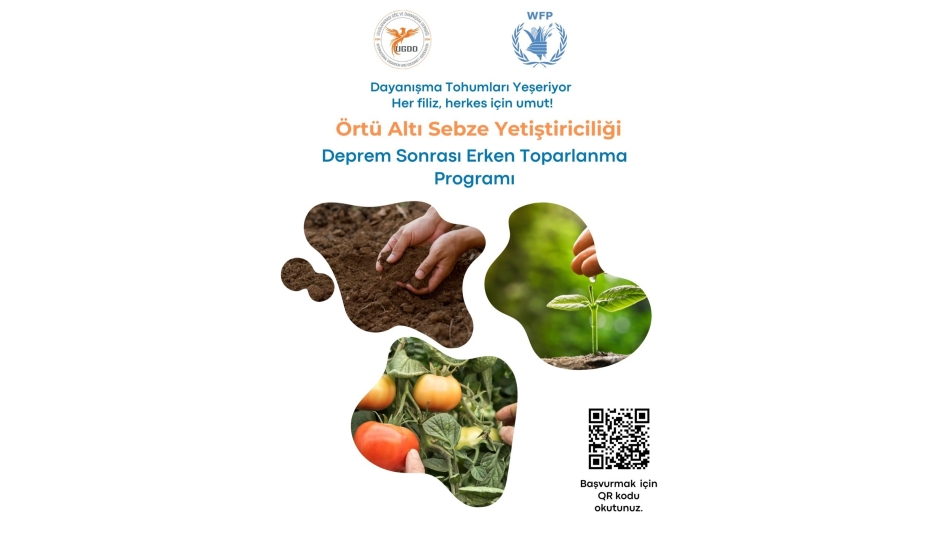 Uluslararası Göç ve Dayanışma Derneği, Birleşmiş Milletler Dünya Gıda Programı (WFP) ile birlikte Deprem Sonrası Erken Toparlanma Programı